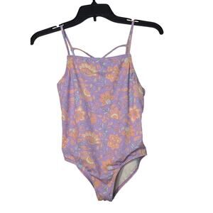 Billabong Girls Hideaway Hippie One Piece Swimsuit, Size 14 Peaceful Lilac NWT
